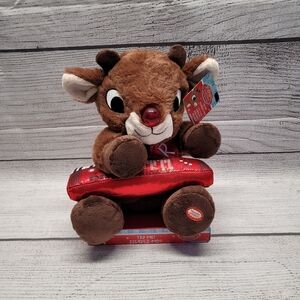 Christmas Dandee Rudolph The Red Nose Deer Animated Musical Playing Synthesizer